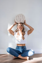 Load image into Gallery viewer, ROUND HAND KNITTED CUSHION KIT