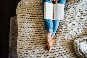 DIY KNITTING PATTERN GIANT KNITTED THROW