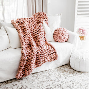 DIY KNITTING PATTERN GIANT KNITTED THROW